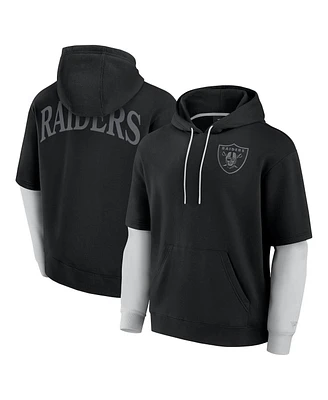 Fanatics Men's and Women's Black Las Vegas Raiders Sleek Elements Pullover Hoodie