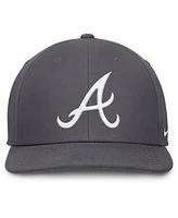 Nike Men's Gray Atlanta Braves Pro Performance Snapback Hat