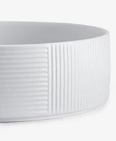 The Cellar Whiteware Aaden Textured Serving Bowl, Exclusively at Macy's