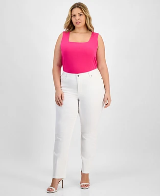 Kasper Plus Straight-Leg Jeans