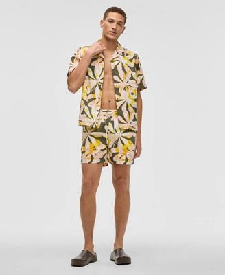 Mode Of One Mens Floral Tones Relaxed Fit Printed Button Down Camp Shirt Regular Fit Printed Swim Trunks Exclusively At Macys