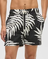 Mode of One Men's Large Palm Regular-Fit Printed Swim Trunks, Exclusively at Macy's