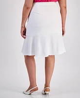 Kasper Plus Size Flared Skirt