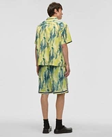 Mode Of One Mens Aura Relaxed Fit Printed Button Down Camp Shirt Regular Fit Printed 7 Mesh Shorts Exclusively At Macys