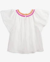 Epic Threads Big Girls Cotton Crochet-Trim Swing Top, Exclusively at Macy's