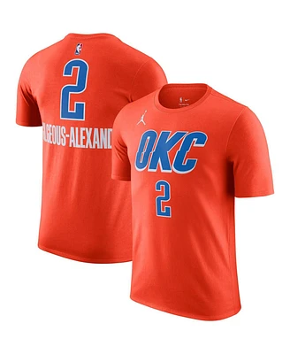 Jordan Men's Shai Gilgeous-Alexander Orange Oklahoma City Thunder 2022/23 Statement Edition Name Number T-Shirt