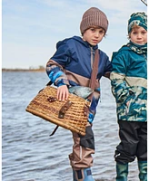 Deux par Deux Toddler Boys Colorblock Printed Two-Piece Mid-Season Outerwear Set Navy Blue Mountains And Taupe - Toddler|Child