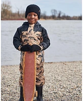 Deux par Toddler Boys Printed Mid-Season One-Piece Outerwear Black Dinosaur On Beige Background - Toddler|Child