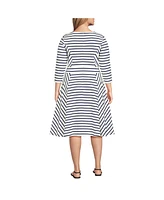 Lands' End Plus Starfish 3/4 Sleeve Dress