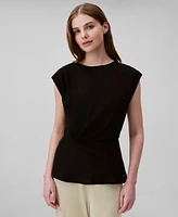 Calvin Klein Women's Twisted-Front Chiffon Top