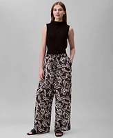 Calvin Klein Women's Printed Pull-On Pants