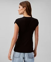 Calvin Klein Women's Slim-Fit Matte Jersey Crewneck Tee