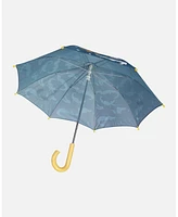 Deux par Deux Kids Unisex Blue Umbrella With Crocodiles That Change Color Upon Contact With Water - Toddler|Child