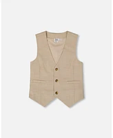 Deux par Big Boys Sleeveless Vest Light Taupe