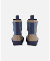 Deux par Little Boys Short Rain Boots Blue