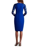 Tadashi Shoji Emille Embroidered Illusion Cocktail Dress