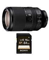 Sony Fe 70-300mm f/4.5-5.6 G Oss E-Mount Telephoto Zoom Lens and 64GB Sd Card