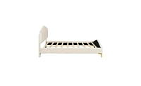 Stylish Velvet Bed Frame with Thick Fabric and Metal Bed Legs