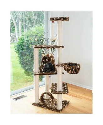 Armarkat Real Wood Cat Tree Hammock Bed with Natural Sisal Post for Cats Kittens