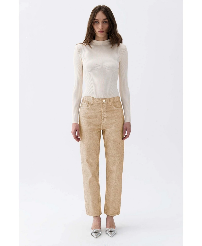 Nocturne Women's Mom Fit Jeans