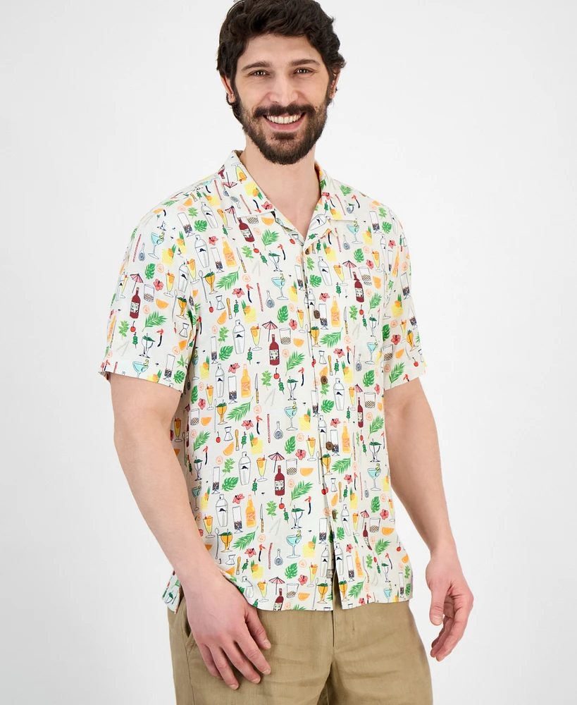 Tommy Bahama Men's Veracruz Cay Lemon Lounge Short Sleeve Shirt