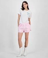 Grayson Threads, The Label Juniors' Snoopy Slice Shop Graphic Print T-Shirt
