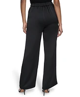 Halston Women's High-Rise Wide-Leg Pull-On Pants