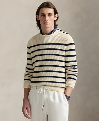 Polo Ralph Lauren Men's Striped Cotton-Linen Sweater