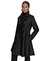 Donna Karan New York Women's Double-Breasted Skirted Trench Coat