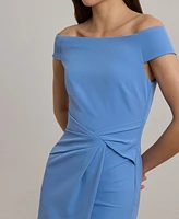 Lauren Ralph Women's Crepe Off-the-Shoulder Cocktail Dress