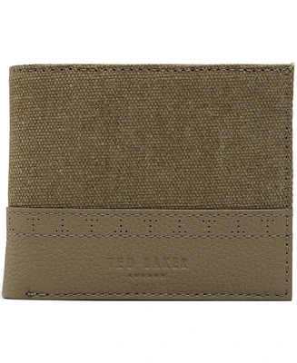 Ted Baker Canvas Olive Leather Wallet