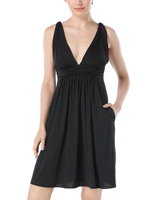 Carmen Marc Valvo Women's Draped Mini Cover-Up Dress