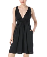 Carmen Marc Valvo Women's Draped Mini Cover-Up Dress