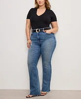 Good American Women's Soft Tech Bootcut Jeans