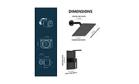 Shower Faucet with Storage Rack 8-inch Rain head decoration kit single spray Set
