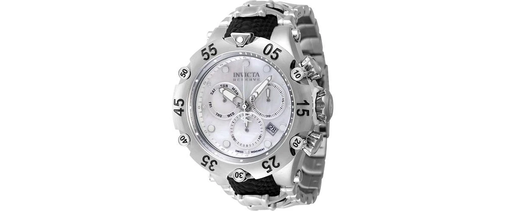 Invicta Men's 47156 Reserve Quartz Chronograph White, Silver Dial Watch