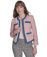 Tommy Hilfiger Women's Collarless Open-Front Blazer