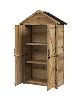 Wooden Garden Shed for Outdoor Storage and Organization