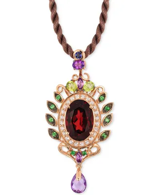 Le Vian Crazy Collection Garnet (5-1/3 ct. t.w) and Multi-Stone (1-3/4) Pendant in 14k Rose Gold