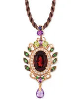 Le Vian Crazy Collection Garnet (5-1/3 ct. t.w) and Multi-Stone (1-3/4) Pendant in 14k Rose Gold