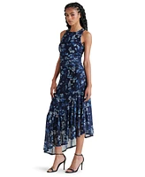 Steve Madden Women's Laney Floral-Print Asymmetrical-Hem Dress