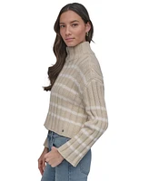 Dkny Jeans Women's Cotton Mock-Neck Zip-Up Cardigan - Kxy
