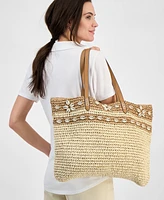 Style & Co Extra-Large Shell Straw Tote, Exclusively at Macy's