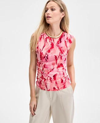 I.n.c. International Concepts Women's Printed Mesh Sleeveless Top, Exclusively at Macy's