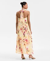 I.n.c. International Concepts Women's Printed Pleated Halter Dress, Exclusively at Macy's