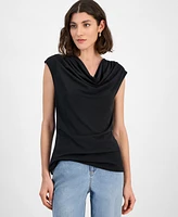 I.n.c. International Concepts Women's Sleeveless Cowlneck Blouse, Exclusively at Macy's