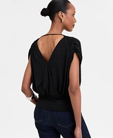 I.n.c. International Concepts Women's Surplice V-Neck Top, Exclusively at Macy's