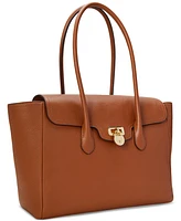 Lauren Ralph Pebbled Leather Extra-Large Tanner Satchel