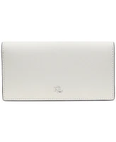 Lauren Ralph Crosshatch Leather Slim Snapped-Closure Wallet