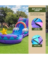 Xjump Unicorn Commercial Grade Bounce House Water Slide with Detachable Pool Combo